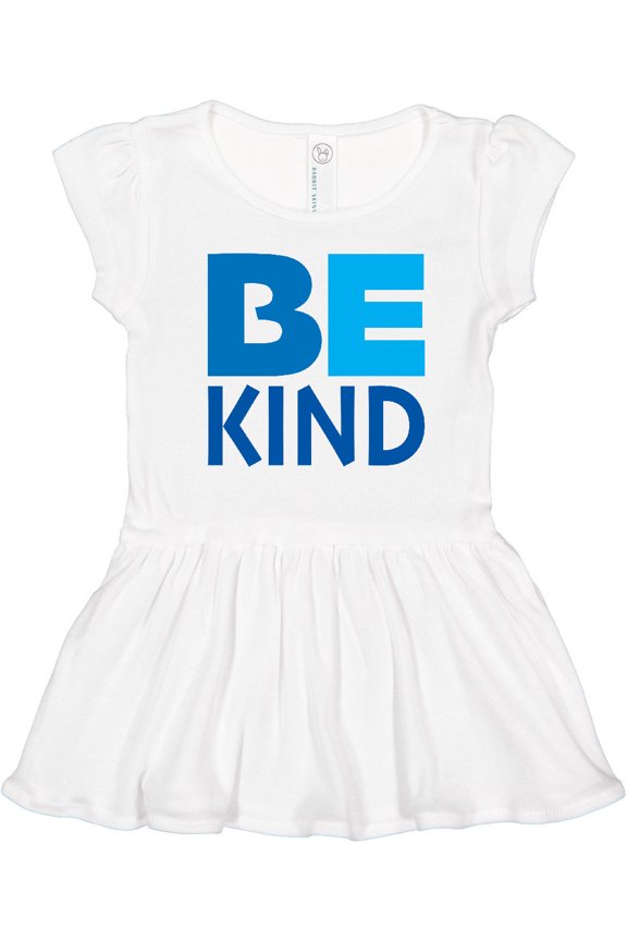 Be Kind Logo in Blue Girls Toddler Dress