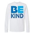 thumbnail image 1 of Inktastic Be Kind Logo in Blue Long Sleeve T-Shirt, 1 of 5