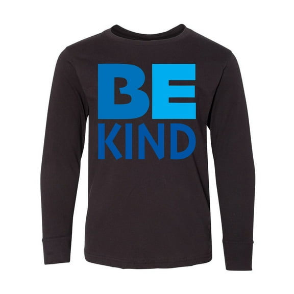Inktastic Be Kind Logo in Blue Long Sleeve Youth T-Shirt