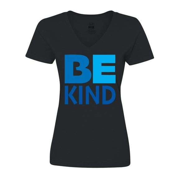 Inktastic Be Kind Logo in Blue Women's V-Neck T-Shirt