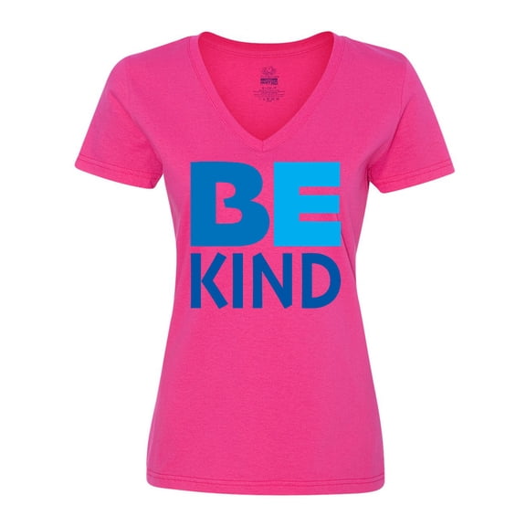 Inktastic Be Kind Logo in Blue Women's V-Neck T-Shirt