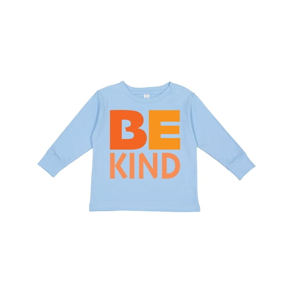 Inktastic Be Kind Logo in Orange Boys or Girls Long Sleeve Toddler T-Shirt