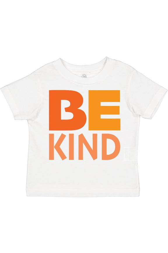 Be Kind Logo in Orange Boys or Girls Toddler T-Shirt