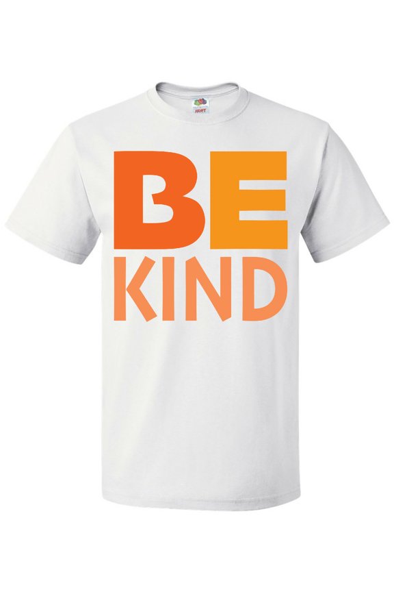 Be Kind Logo in Orange T-Shirt