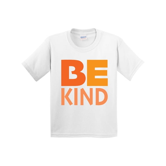 Inktastic Be Kind Logo in Orange Youth T-Shirt