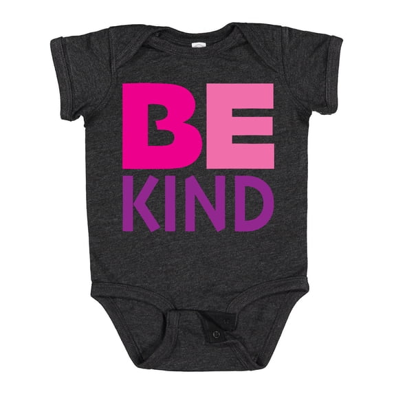 Inktastic Be Kind Logo in Pink and Purple Boys or Girls Baby Bodysuit