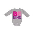 thumbnail image 1 of Inktastic Be Kind Logo in Pink and Purple Boys or Girls Long Sleeve Baby Bodysuit, 1 of 5