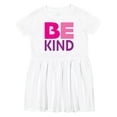 thumbnail image 1 of Inktastic Be Kind Logo in Pink and Purple Girls Toddler Dress, 1 of 5