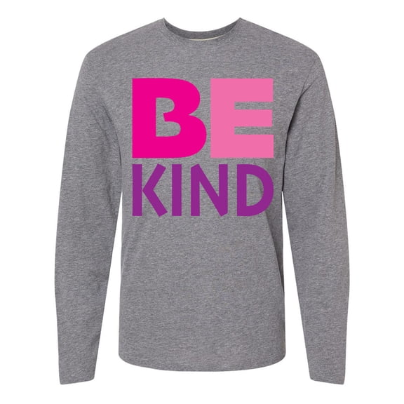 Inktastic Be Kind Logo in Pink and Purple Long Sleeve T-Shirt