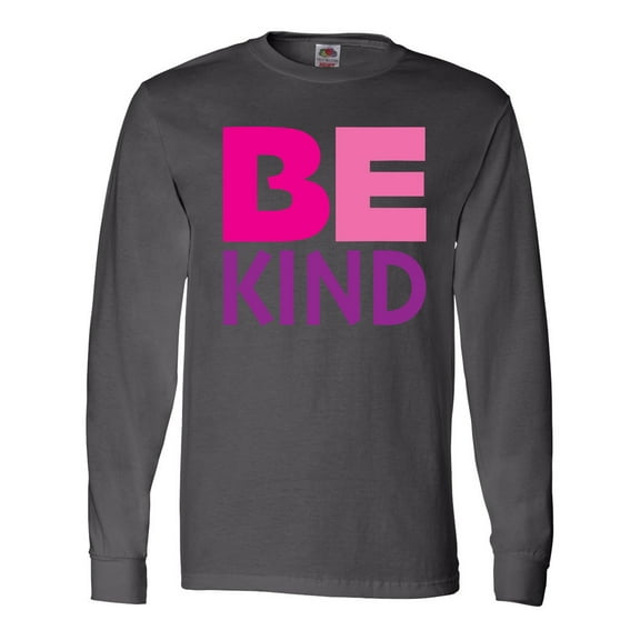 Inktastic Be Kind Logo in Pink and Purple Long Sleeve T-Shirt