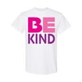 thumbnail image 1 of Inktastic Be Kind Logo in Pink and Purple T-Shirt, 1 of 5