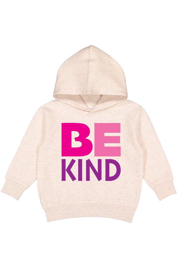 Be Kind Logo in Pink and Purple Toddler Hoodie