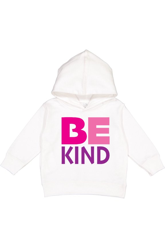 Be Kind Logo in Pink and Purple Toddler Hoodie
