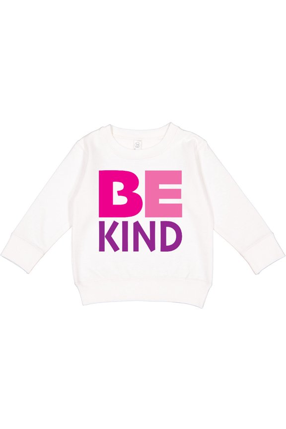 Be Kind Logo in Pink and Purple Toddler Sweatshirt