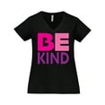 thumbnail image 1 of Inktastic Be Kind Logo in Pink and Purple Women's Plus Size V-Neck T-Shirt, 1 of 5