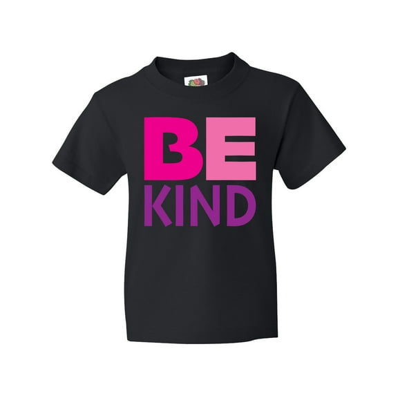 Inktastic Be Kind Logo in Pink and Purple Youth T-Shirt