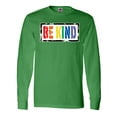 thumbnail image 1 of Inktastic Be Kind Stencil LGBT Rainbow Long Sleeve T-Shirt, 1 of 5