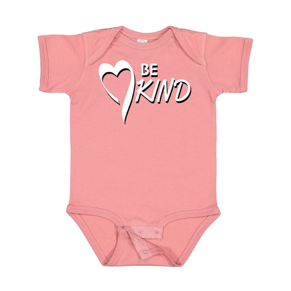 Inktastic Be Kind with Heart Ribbon in White Text Boys or Girls Baby Bodysuit