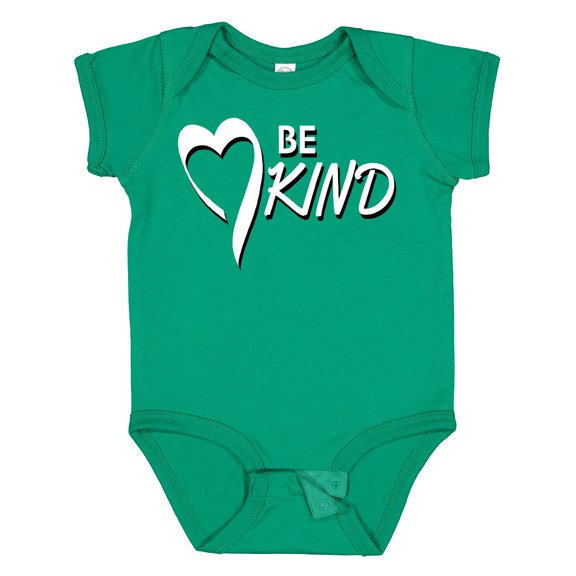 Inktastic Be Kind with Heart Ribbon in White Text Boys or Girls Baby Bodysuit