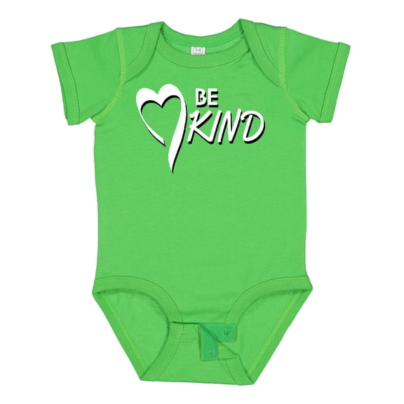 Inktastic Be Kind with Heart Ribbon in White Text Boys or Girls Baby Bodysuit