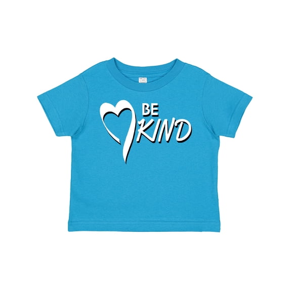 Inktastic Be Kind with Heart Ribbon in White Text Boys or Girls Toddler T-Shirt
