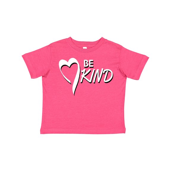 Inktastic Be Kind with Heart Ribbon in White Text Boys or Girls Toddler T-Shirt