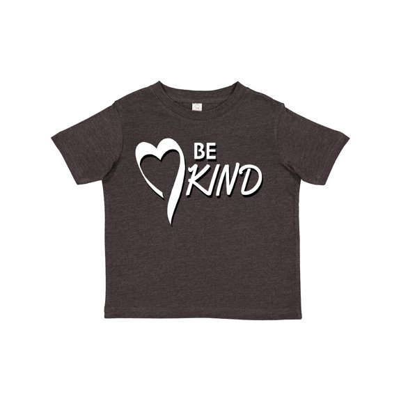 Inktastic Be Kind with Heart Ribbon in White Text Boys or Girls Toddler T-Shirt