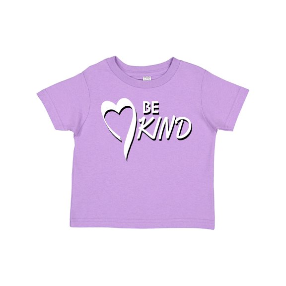 Inktastic Be Kind with Heart Ribbon in White Text Boys or Girls Toddler T-Shirt
