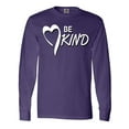 thumbnail image 1 of Inktastic Be Kind with Heart Ribbon in White Text Long Sleeve T-Shirt, 1 of 5