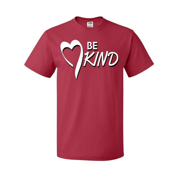 Inktastic Be Kind with Heart Ribbon in White Text T-Shirt