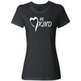 thumbnail image 1 of Inktastic Be Kind with Heart Ribbon in White Text Women's T-Shirt, 1 of 5