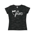 thumbnail image 1 of Inktastic Be Kind with Heart Ribbon in White Text Women's T-Shirt, 1 of 5