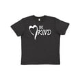 thumbnail image 1 of Inktastic Be Kind with Heart Ribbon in White Text Youth T-Shirt, 1 of 5