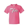 thumbnail image 1 of Inktastic Be Kind with Heart Ribbon in White Text Youth T-Shirt, 1 of 5