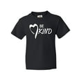 thumbnail image 1 of Inktastic Be Kind with Heart Ribbon in White Text Youth T-Shirt, 1 of 5
