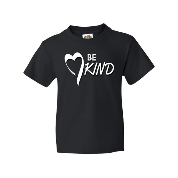 Inktastic Be Kind with Heart Ribbon in White Text Youth T-Shirt