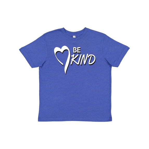Inktastic Be Kind with Heart Ribbon in White Text Youth T-Shirt