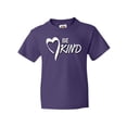 thumbnail image 1 of Inktastic Be Kind with Heart Ribbon in White Text Youth T-Shirt, 1 of 5