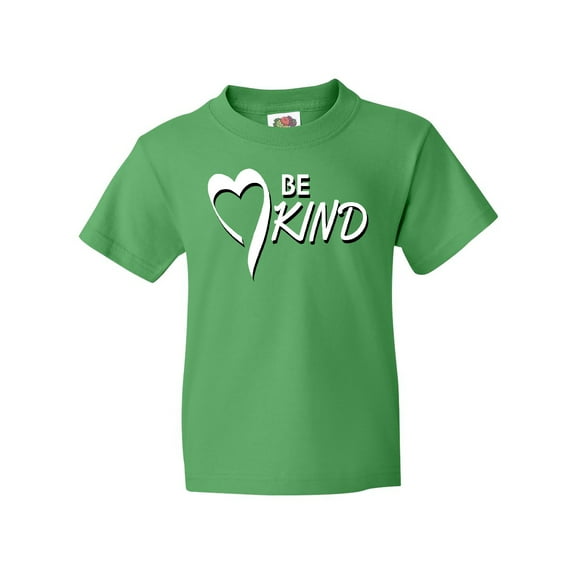 Inktastic Be Kind with Heart Ribbon in White Text Youth T-Shirt