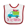 thumbnail image 1 of Inktastic Be My Valentine Heart Truck Boys or Girls Baby Bib, 1 of 4