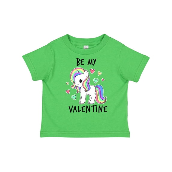 Inktastic Be My Valentine with Chibi Unicorn Boys or Girls Toddler T-Shirt