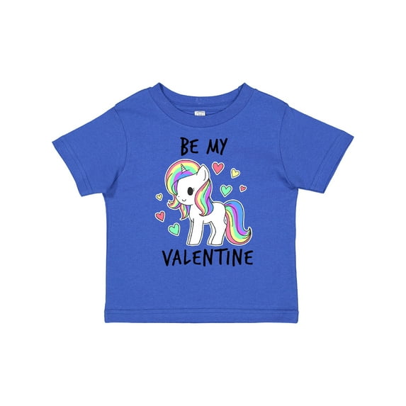 Inktastic Be My Valentine with Chibi Unicorn Boys or Girls Toddler T-Shirt