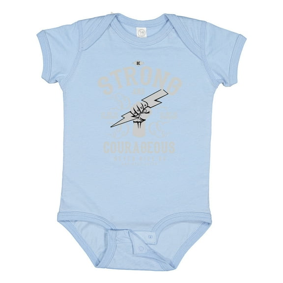 Inktastic Be Strong and Courageous Boys or Girls Baby Bodysuit