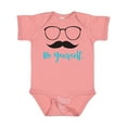 thumbnail image 1 of Inktastic Be Yourself, Glasses, Mustache - Black Blue Boys or Girls Baby Bodysuit, 1 of 5
