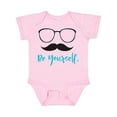 thumbnail image 1 of Inktastic Be Yourself, Glasses, Mustache - Black Blue Boys or Girls Baby Bodysuit, 1 of 5