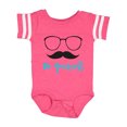 thumbnail image 1 of Inktastic Be Yourself, Glasses, Mustache - Black Blue Boys or Girls Baby Bodysuit, 1 of 5