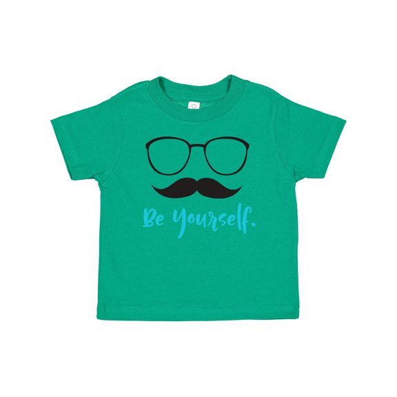 Inktastic Be Yourself, Glasses, Mustache - Black Blue Boys or Girls Baby T-Shirt