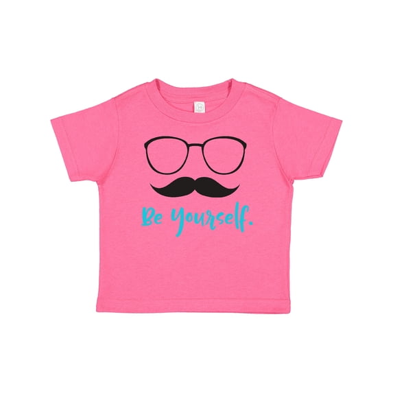 Inktastic Be Yourself, Glasses, Mustache - Black Blue Boys or Girls Baby T-Shirt