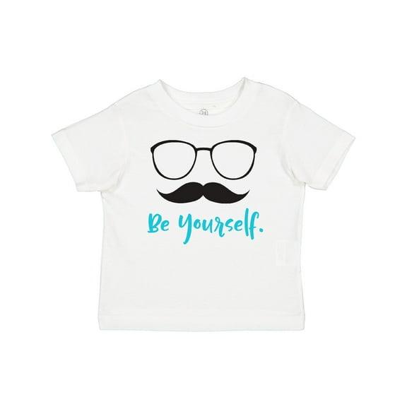 Inktastic Be Yourself, Glasses, Mustache - Black Blue Boys or Girls Baby T-Shirt