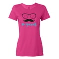 thumbnail image 1 of Inktastic Be Yourself, Glasses, Mustache - Black Blue Women's T-Shirt, 1 of 5
